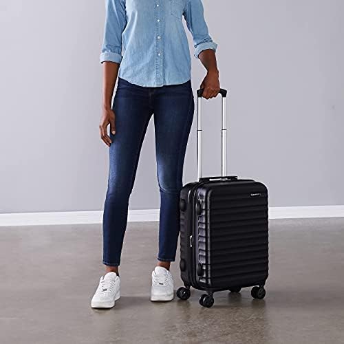 👉 Hartschalen Handgepäckkoffer 55 cm – Leichter Trolley mit 360° Rollen & stabilem Gehäuse, Schwarz