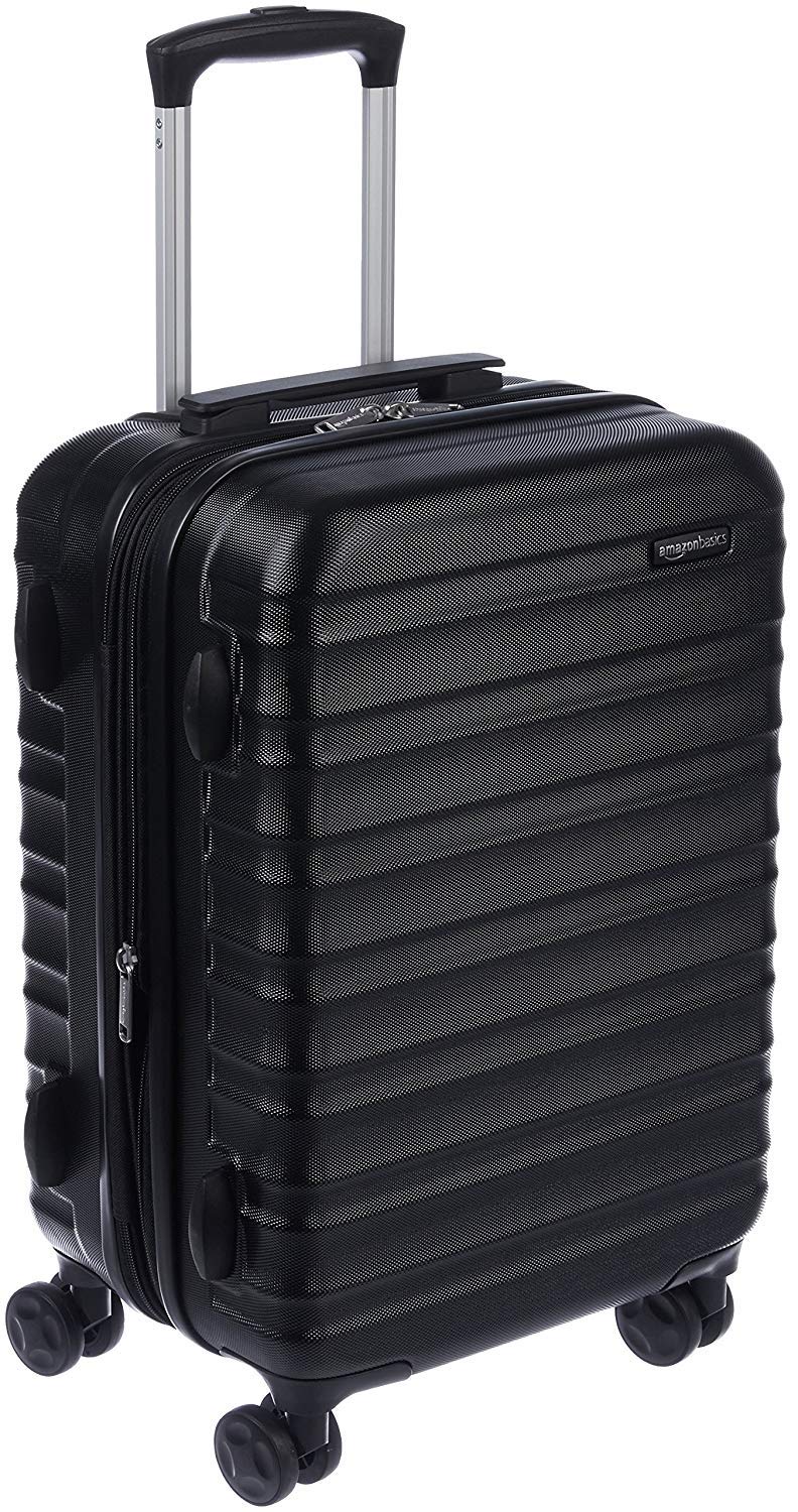 👉 Hartschalen Handgepäckkoffer 55 cm – Leichter Trolley mit 360° Rollen & stabilem Gehäuse, Schwarz
